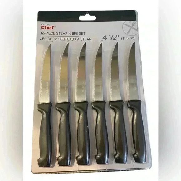 Master Chef, 12-Piece Steak Knife Set, 4 1/2’’ - Picture 2 of 6